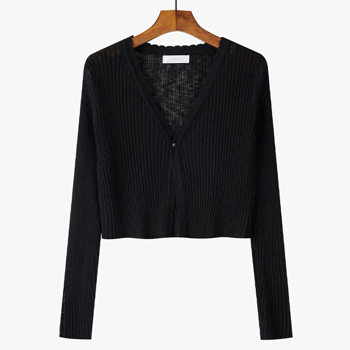 Leichter Damen Strick-Cardigan Sommer Sonnenschutz Jäckchen Blau Kurz - Image 11